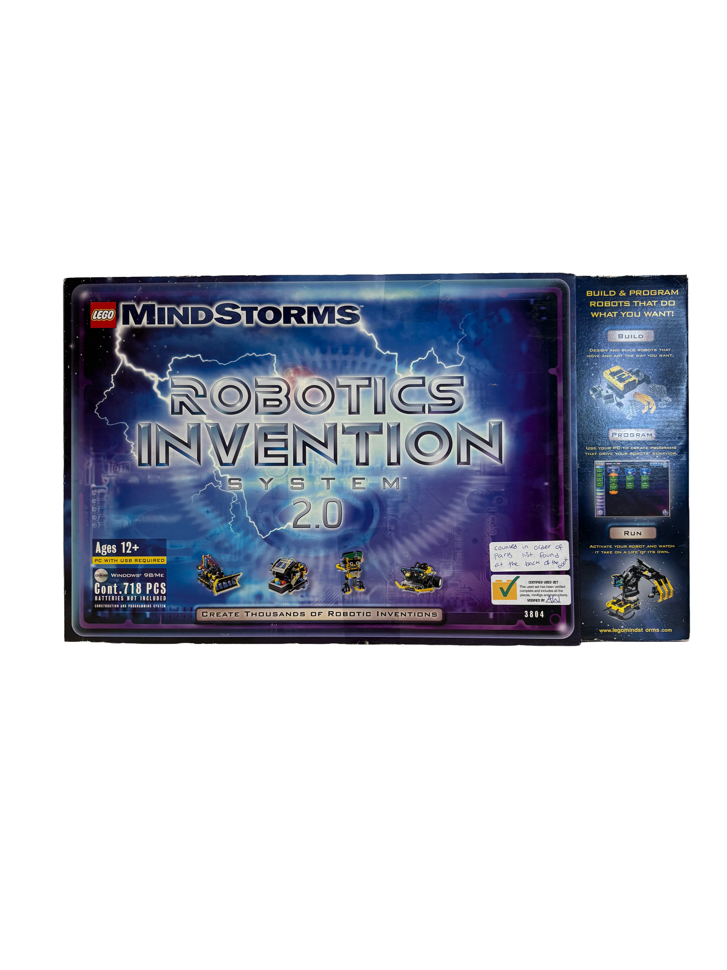 Certified 3804 Mind Storms Robotics Invention System 2.0