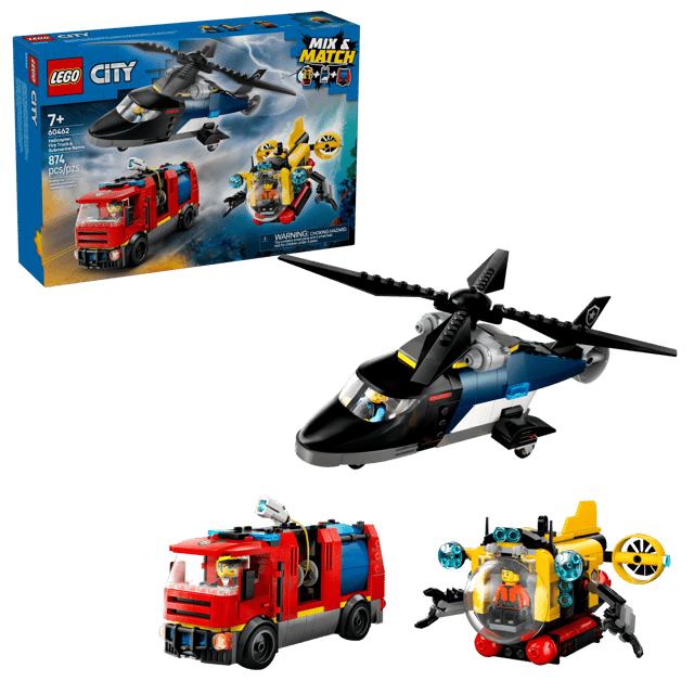 60462 Helicopter, Fire Truck & Submarine Remix