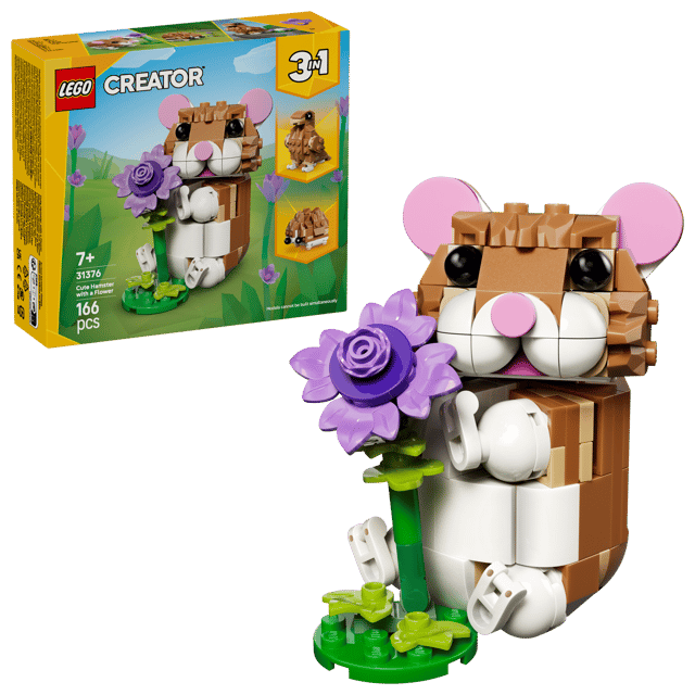 31376 Cute Hamster with a Flower